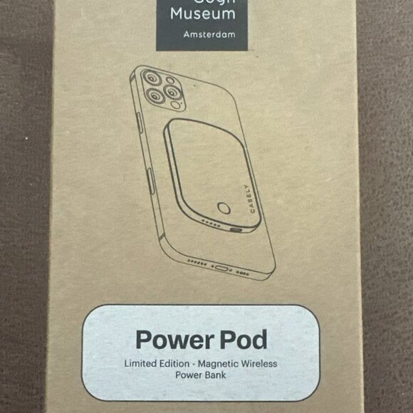 NEW Casely Van Gogh Museum Power Pod Magnetic Wireless Power Bank Black leopard - Picture 3 of 3